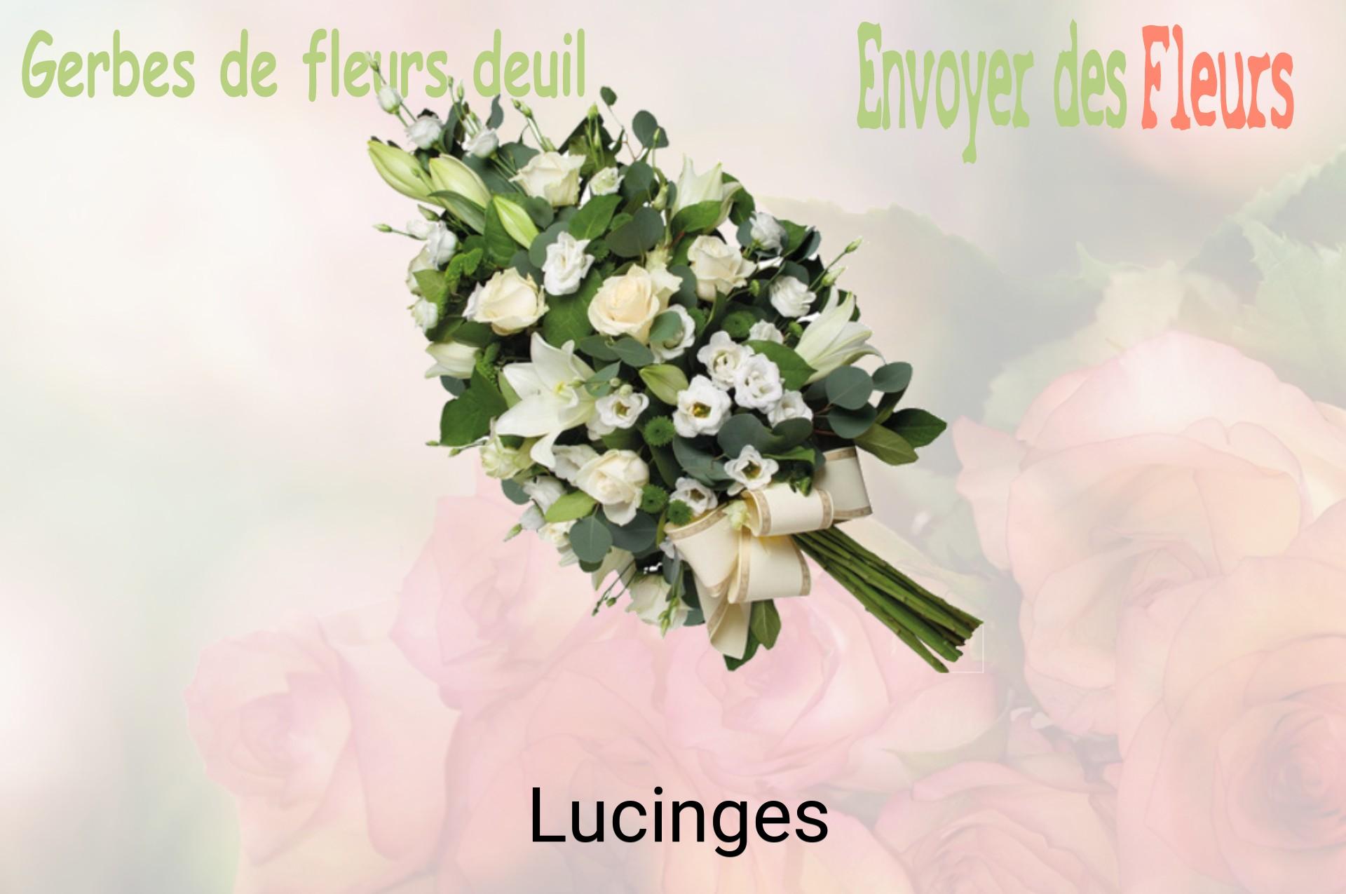 Gerbe de fleurs de deuil livrée à Lucinges